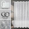 1Pc Crushed Stone Pattern Pebble Shower Curtain 3D Effect Semi-Transparent Waterproof Bathroom Decor