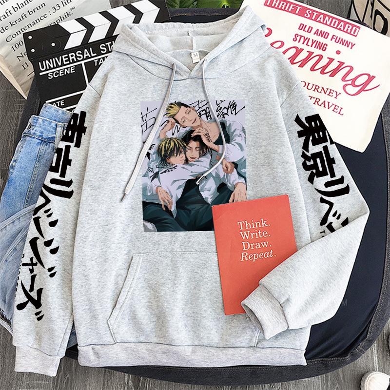 Anime Tokyo Revengers Harajuku Hoodies Clothing Manga Kazutora Hanemiya/Keisuke Baji/Shuuji Hanma Men Long Sleeve Sweatshirt