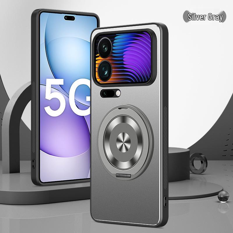 Xiaomi 17 Pro/Pro Max Frosted Stand Protective Case with Full Coverage, Anti-Fall Design for Men