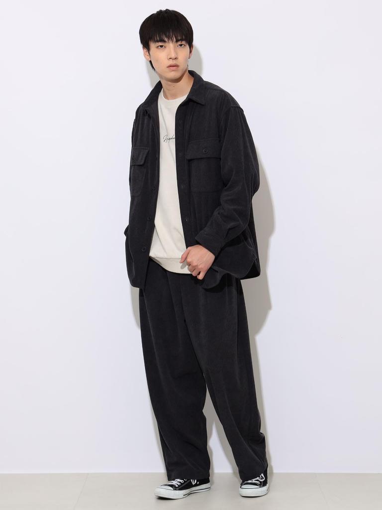Pants Corduroy Wide Pants S [BEAMS HEART] Men's CHARCOAL.G
