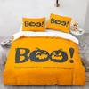 3D Print Halloween Boo Cartoon Bedding Set Soft Comforter Cover With 1/2pcs Pillow Shams For Kids Adults Microfiber Quilt Cover