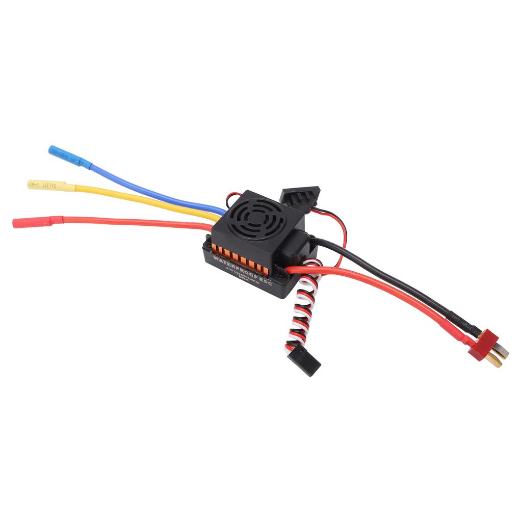 RC Brushless ESC 60A Strong Current Resistance Waterproof Dustproof Brushless ESC for 1 10 1 12 1 16 RC Cars