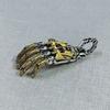 Mekanisk Hand Hänge Steampunk Halsband Hänge Retro Articulerade Fingerleder Robot Hand Berlock Smycken för Män Kvinnor