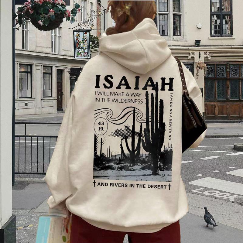 Womens Cactus Print Loose Hoodie Tops Blouse Sweatshirt Casual Long Sleeve Pullover Tops