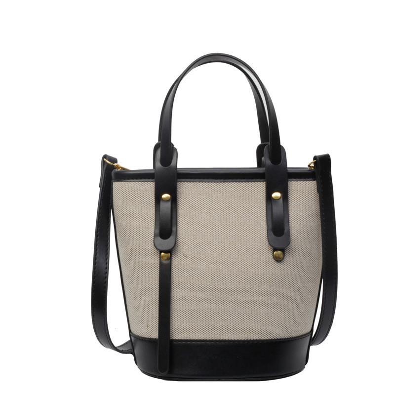 Ielgy Korean Version Handbag Simple Casual Bucket Bag High-End Niche All-Match Messenger Bag