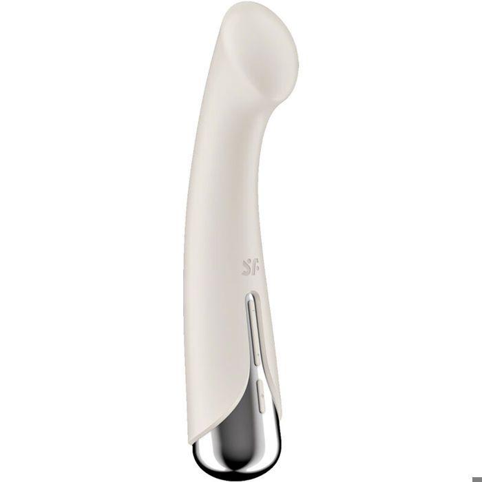 Vibromasseur - SATISFYER - SPINNING G-SPORT 1 - Beige - Silicone - Résistant À L'eau IPX7