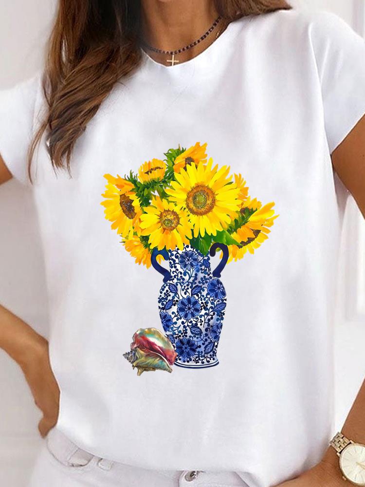 

(Азиатский размер) Женская повседневная футболка, топ, милый стиль, тренд, модная, с принтом, женская, графическая, с коротким рукавом, футболки, одежда S