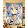 Frieren Beyond Journey'S End Anime Decor Tapestry Frieren The Elf Mage Themed Wall Hanging Decorative Wall Cloth For Room Decor