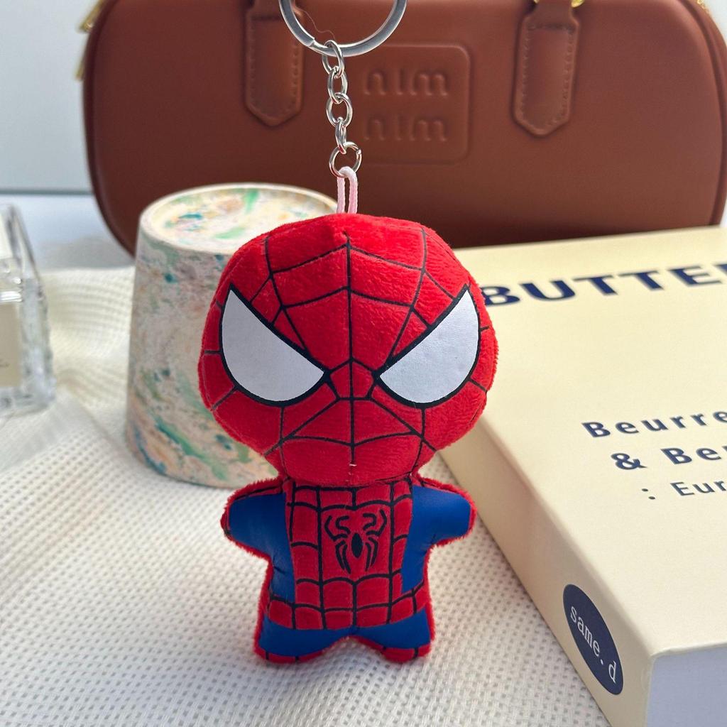 Cartoon Q Avengers Plüsch Schlüsselanhänger: Captain America, Spider-Man, Iron Man