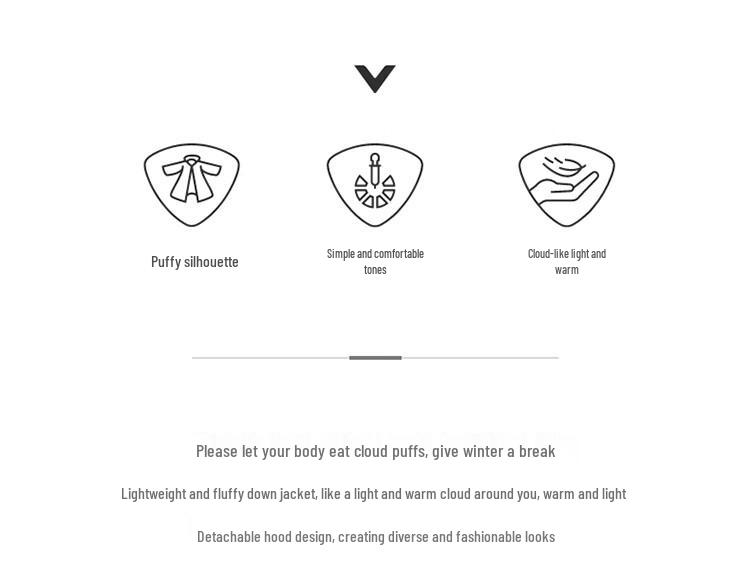 Tanboer Women's Short Detachable Hood Down Jacket