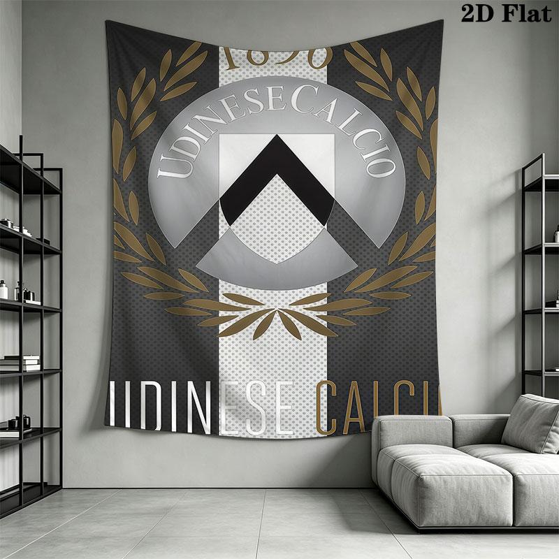 Udinese Calcio logo Wall Hanging Printed Fabric Blanket Decorative Tapestries for Bedroom Living Room Home Decor