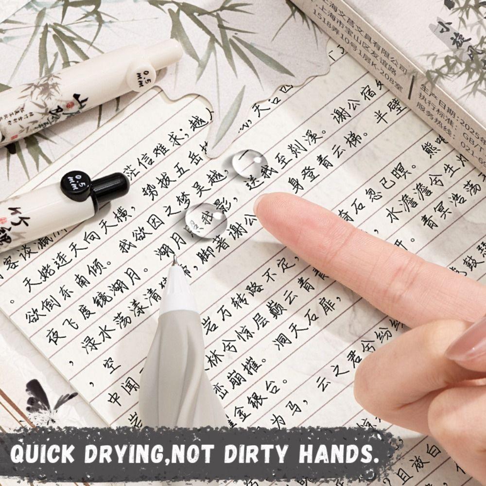 3PCS Quick Drying Neutral Pen 0.5mm Black Ink Writing Tool Office Signature Pen  Students
