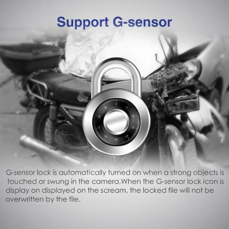 MT-80 3.0 inch 140 Degrees Wide Angle HD Video Motorcycle Dual Camera DVR, Support TF Card (32GB Max)
