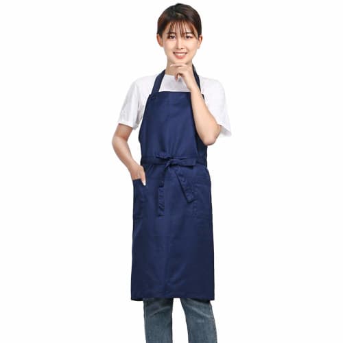 Magarido Slimming and Sleek Simple Apron (Choose from two lengths) [Long/Navy/Dark Blue] (Unisex)