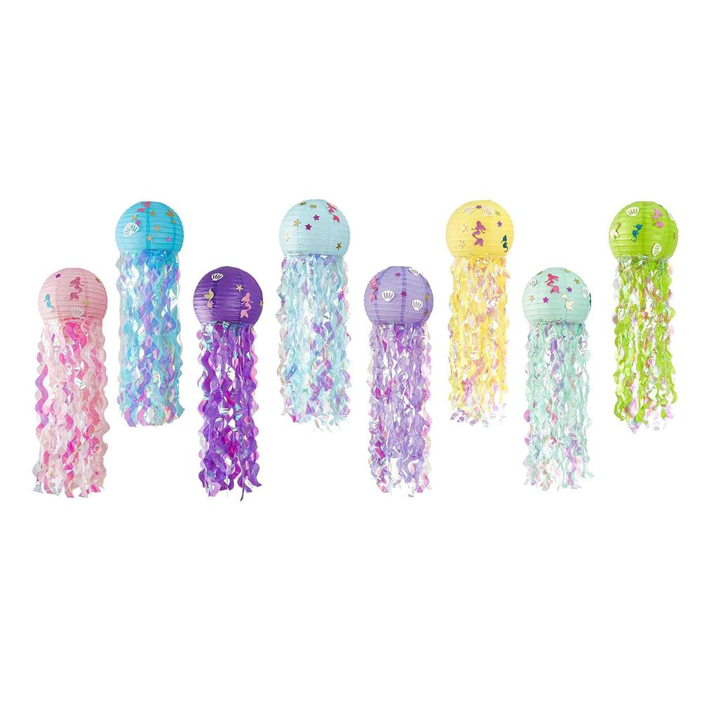 Colourful Paper Lanterns Mermaid Bright and Beautiful Under The Sea Piece Mermaid Party Lamp for Indoor