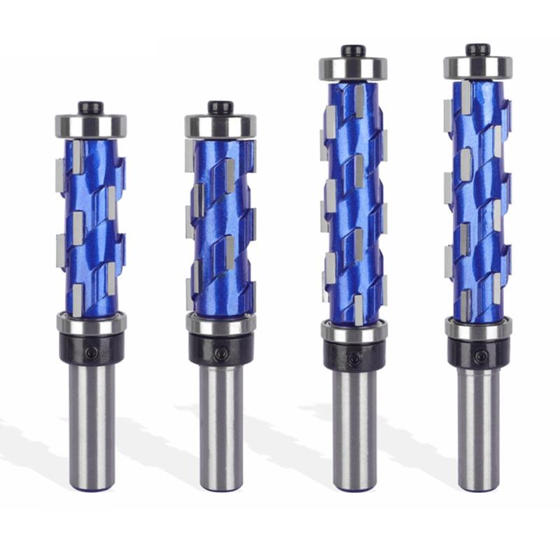 Milling Cutter Shank Flush Trim End Mill Solid Carbide Spiral Double Bearing CNC Router Bit For Wood