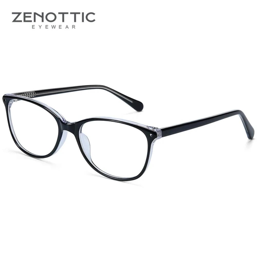 

ZENOTTIC-Квадратные ацетатные рецептурные очки для женщин, Защита от синего света, Фотохромные, Гиперметропия, Модные прогрессивные очки Single Version&1.56&None