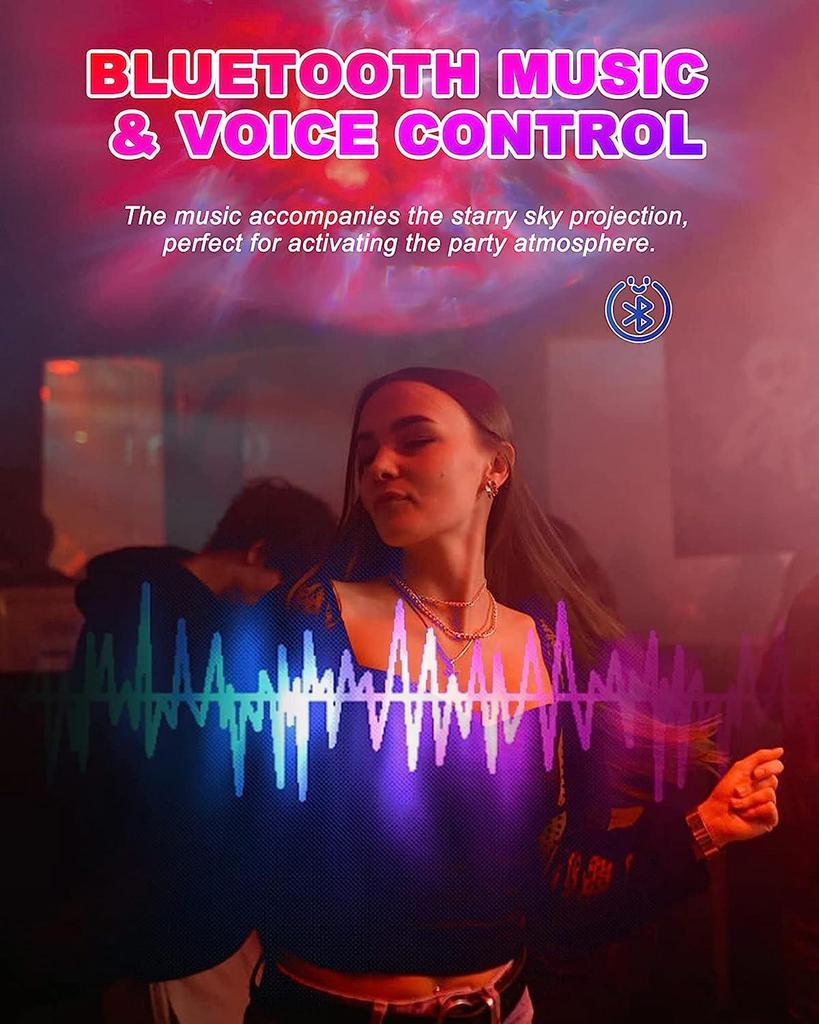 Hot Sale Astronaut Bluetooth Speaker with Colorful Starry Sky Light Projection & White Noise Laser Night Light