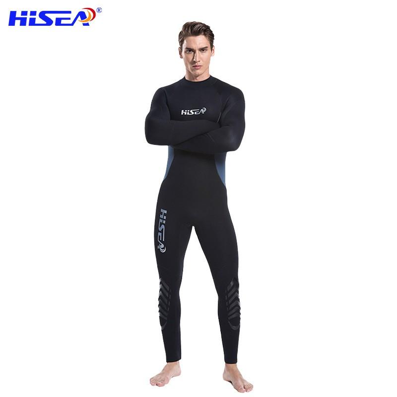 5mm Thick Neoprene Wetsuit Men Winter Swimming Diving Thermal Insulated Full Suit Long Sleeve Pants