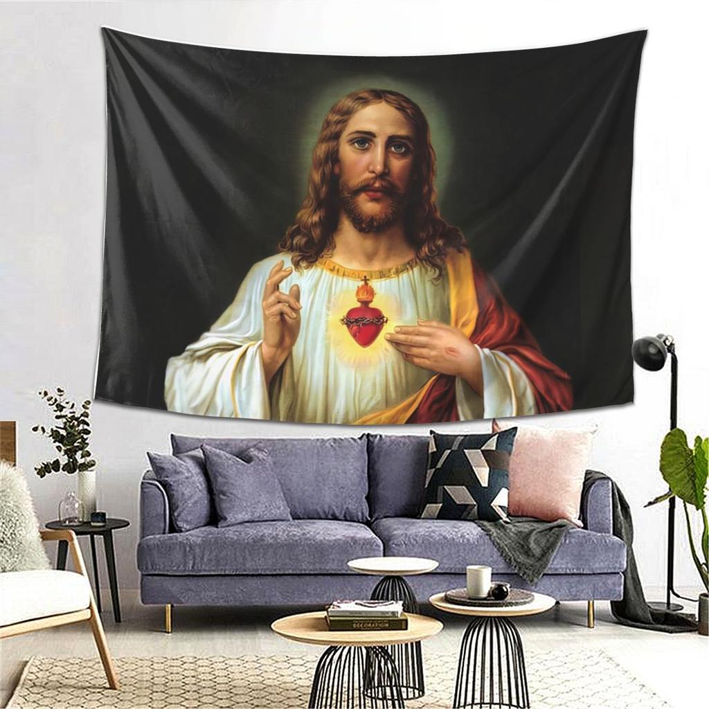 Jesus Biblical References Tapestry Wall Hanging Aesthetic Home Decor Tapestries for Living Room Bedroom