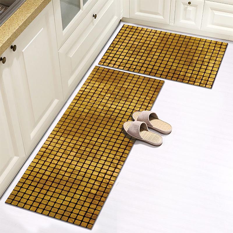WTEMPO Kitchen Carpet Printed Carpet Thick Foot Mat Floor Mat Simple Door Mat Entrance Door Mat