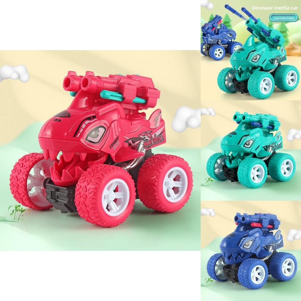Childrens Dinosaur Inertia Double Launch Toy Car For Sensory And Motor Skills Development