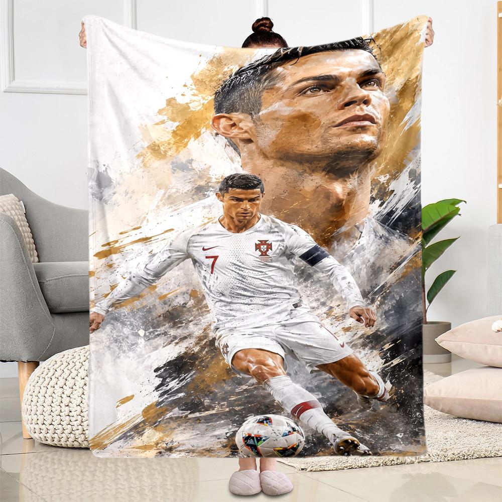 Ronaldo Juventus Action Blanket Soft & Cozy Suitable for Picnics Livingroom Office Chair All-Season Use Modern Style
