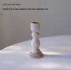 French-style Retro Wooden Column Candlestick for Dining Table Decoration