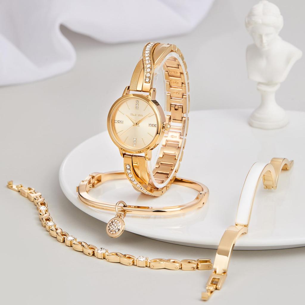 [TIME100] Gift Set: Women's Watch and Bracelet, Gift Wrapping
