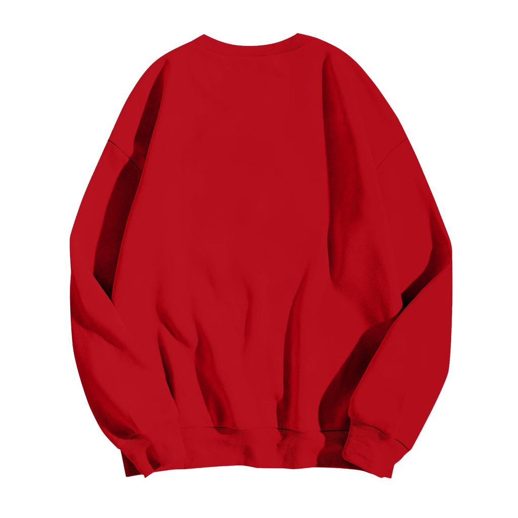 Unisex Fashion Women's Fashion Long Sleeve Loose Printed Round Neck Sweatshirt Tops