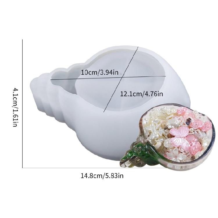 Versatile Silicone Mold DIY Storage Box Making Mould Lovely Conch Shaped Moulds