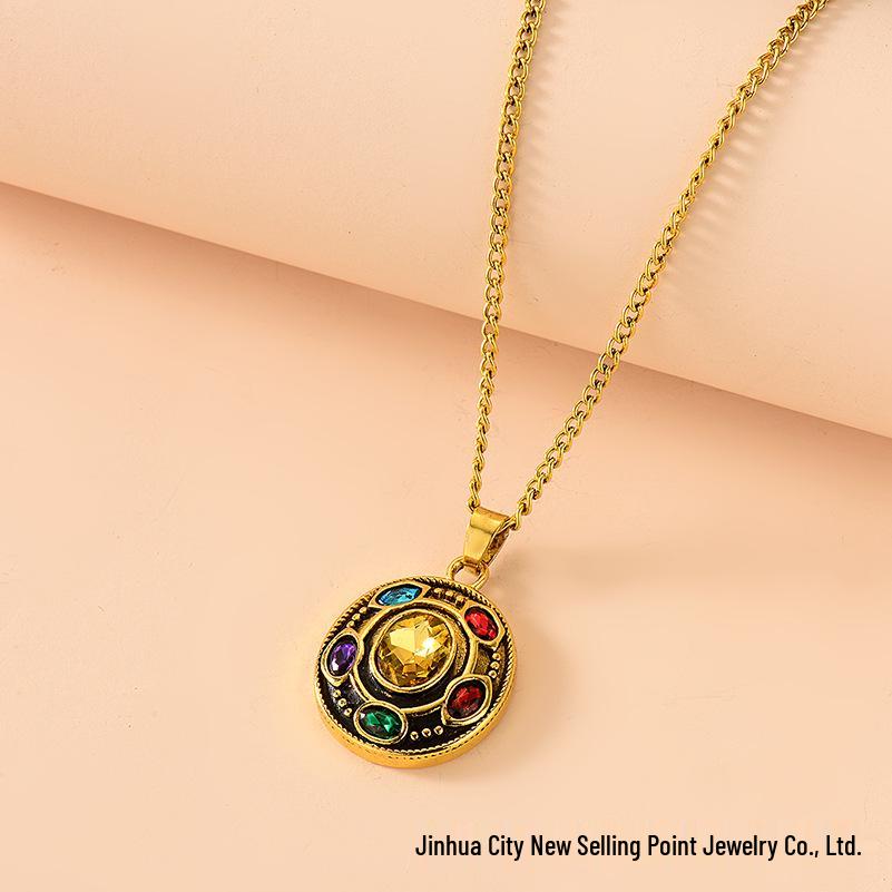 

Ожерелье «Перчатка Бесконечности Таноса» - Красочный кулон «Мстители»