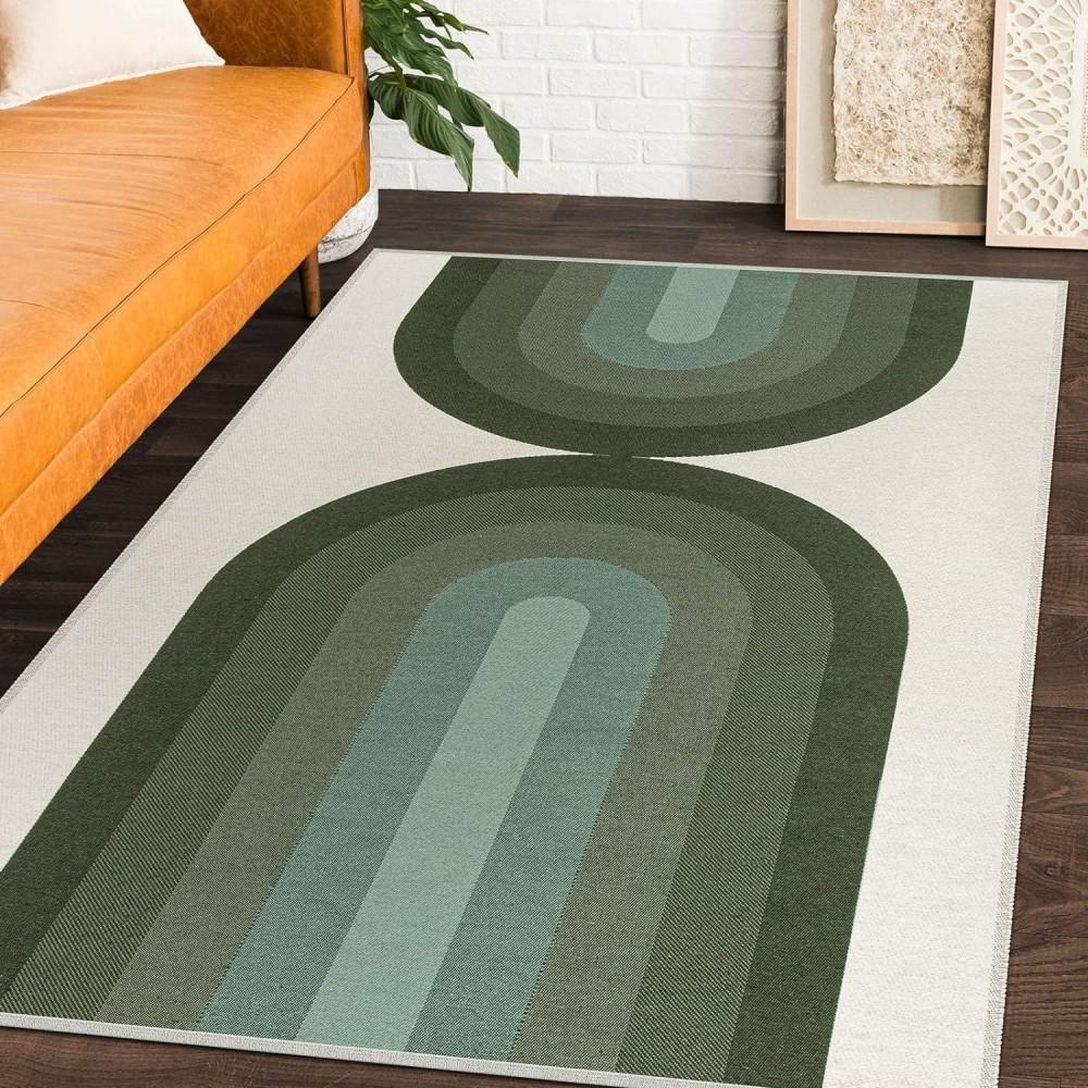Washable Rugs Boho Area Rugs for Living Room Rainbow Carpet for Bedroom Modern Carpet for Playroom Nursery Dining Room Floor Mat