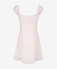 Limekeu Heart Rain Puff Mini Dress White