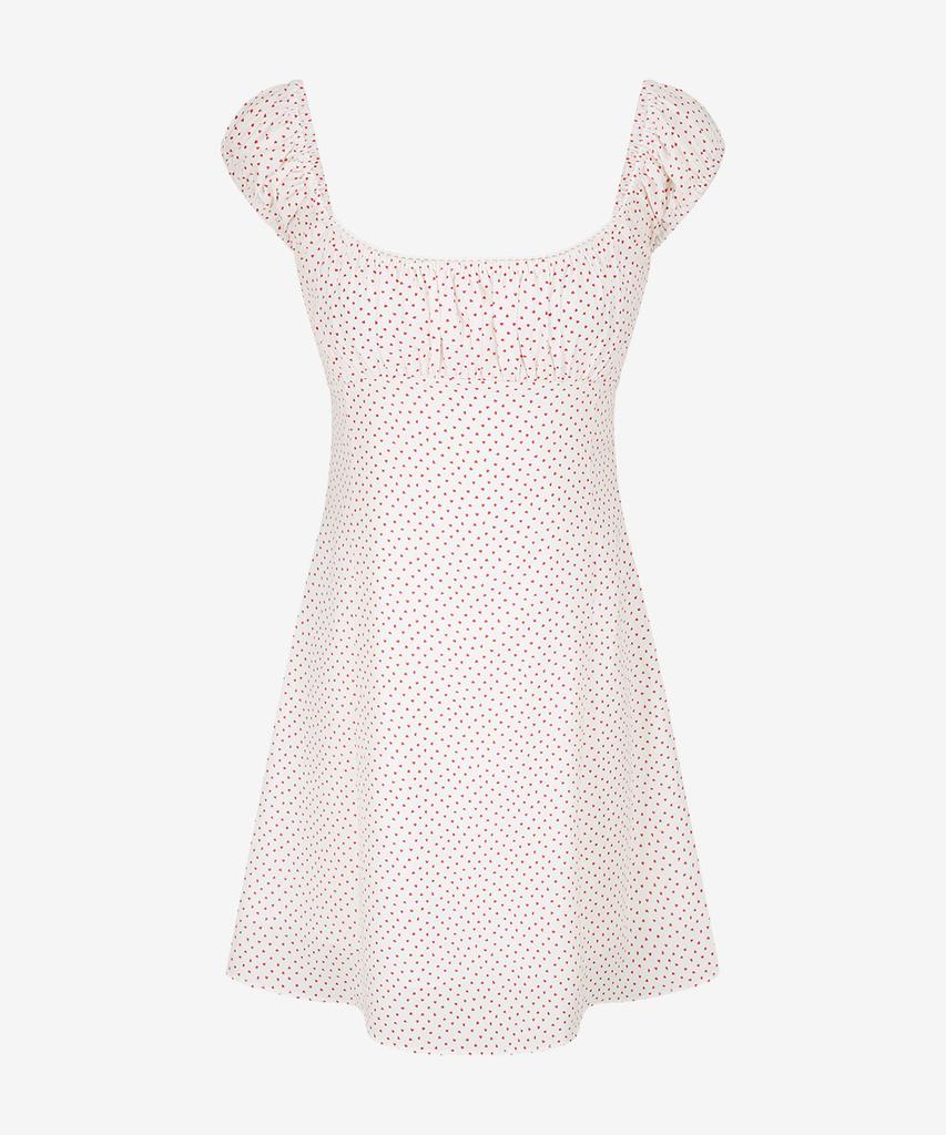 Limekeu Heart Rain Puff Mini Dress White