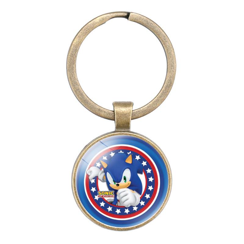 Sonic The Hedgehog Time Stone Keychain Cartoon Style Key Accessory Mix Material