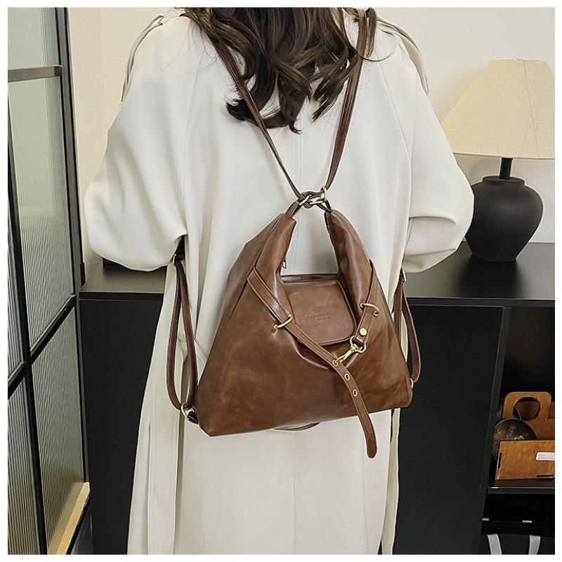 Large Capacity Vintage Casual Commute Tote Backpack Unisex Daily Bag