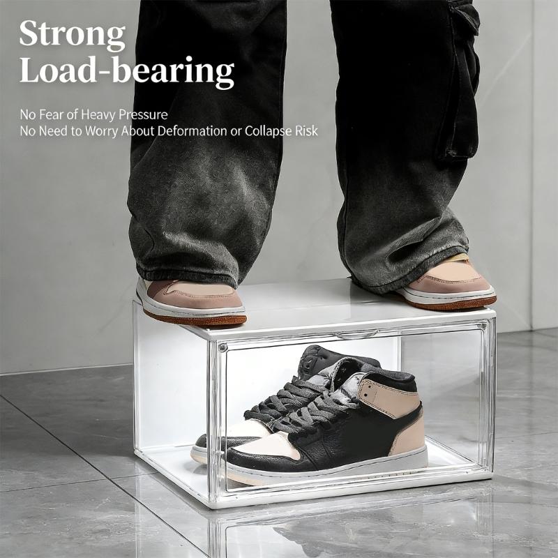 Clear View LED Illuminated Shoe Storage Dustproof Design For Displaying Shoe Collections Domestic Setting