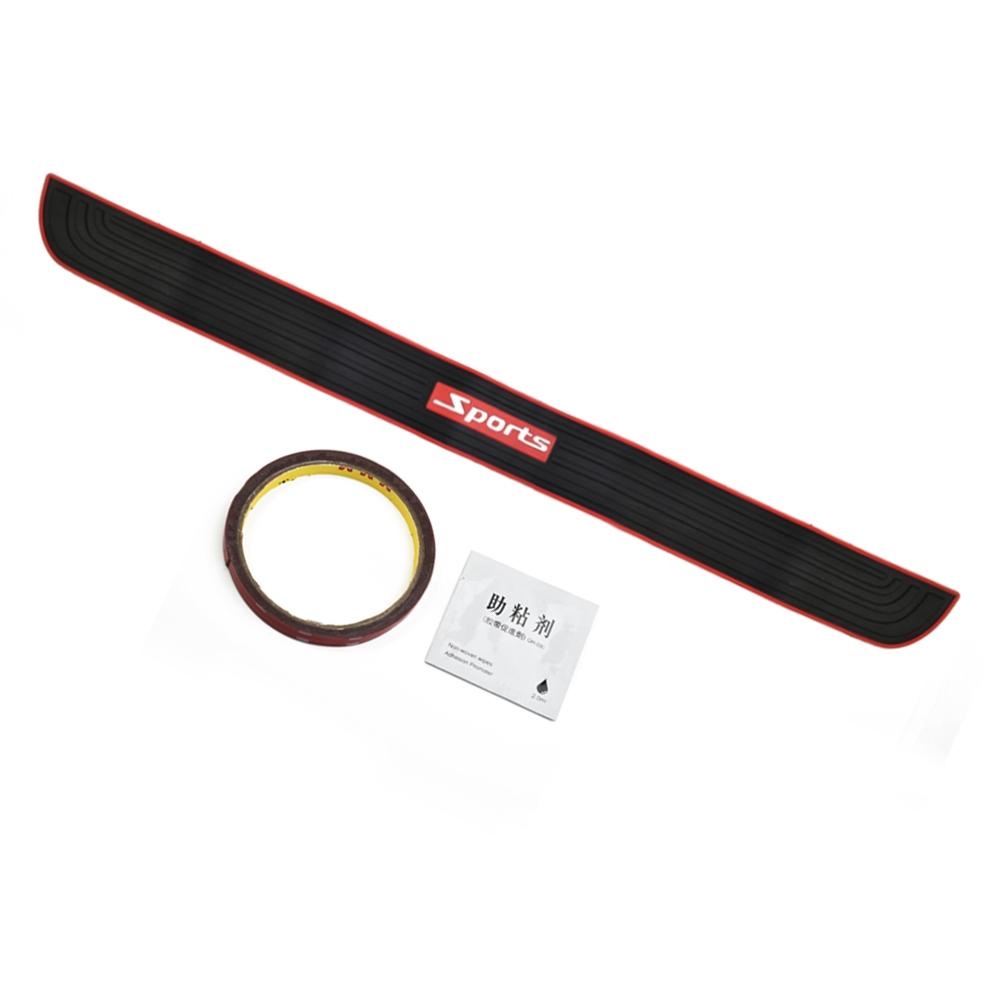 Black & Red Door Sill Strip 90cm x 7cm 1pcs 90cm Car Auto Rear Trunk New