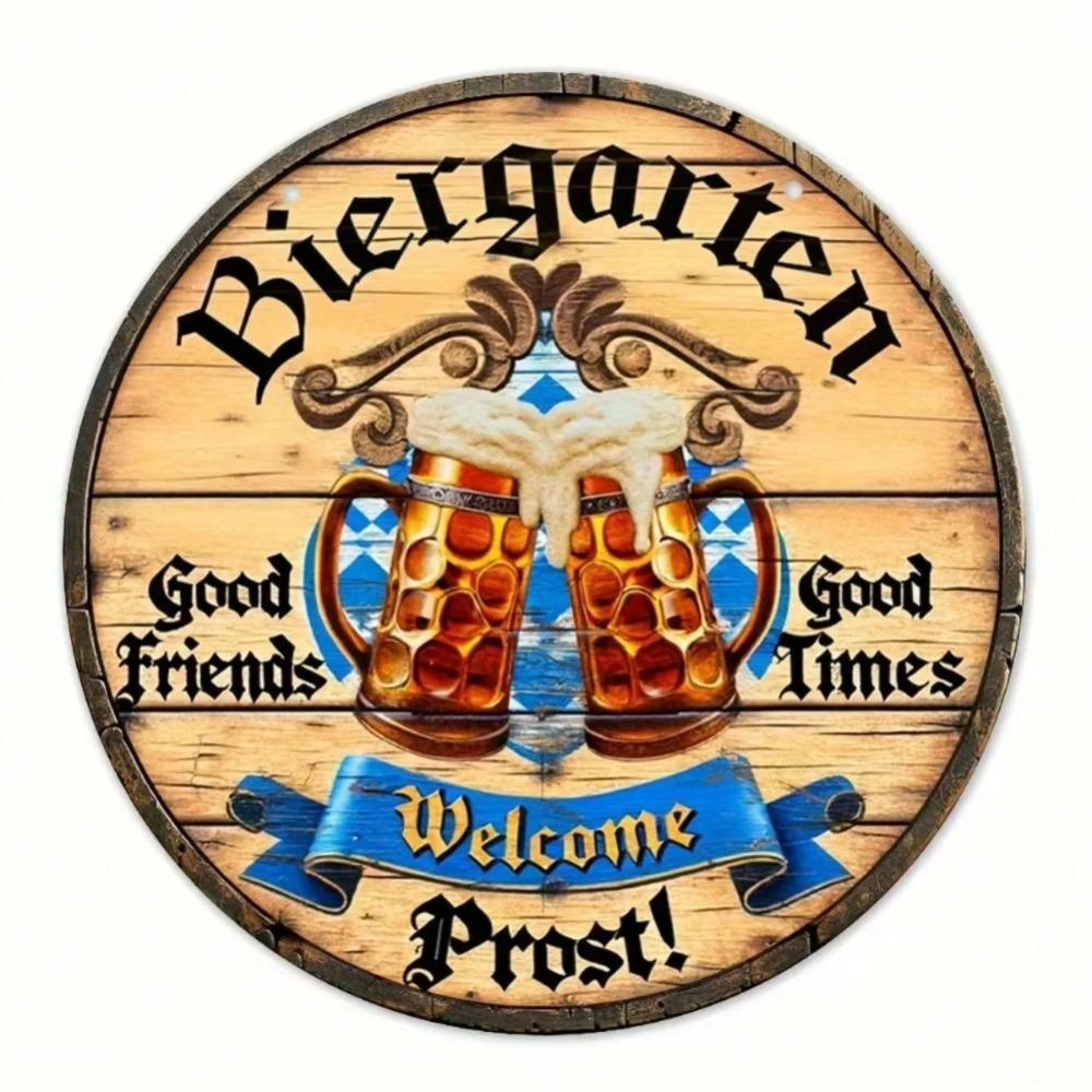 Metall-Wandkunst Oktoberfest Bierkrug-Schild Heimbar-Dekoration