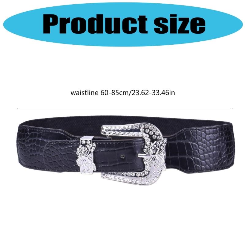 Luxurious Trendy Waist Belt PU Waistband Costume Underbust Wide Waist Body Jewelry for Party Jeans Belt Dress Chain