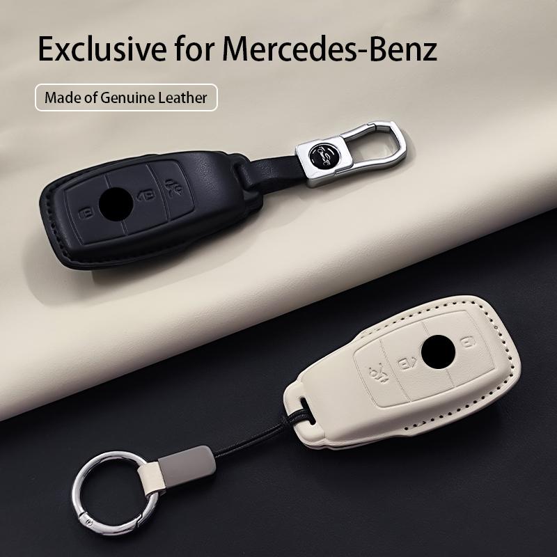 Autofernbedienung Schlüsselhülle Abdeckung für Mercedes Benz A C E S G Klasse AMG GLC CLE CLA GLB GLS W177 W205 W213 W222 X167 Echtes Leder