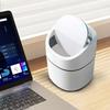 Household Flip Desktop Trash Can Dressing Table Study Waste Basket Bedside Table Small With Lid Sundries Storage