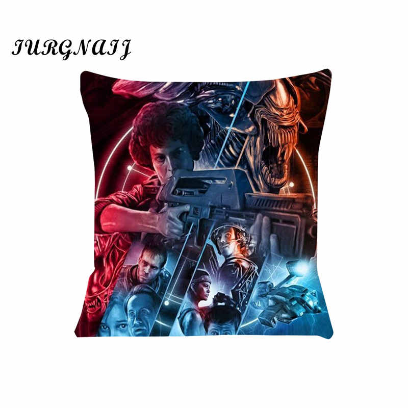 Horror Movie Alien Cushion Cover For Sofa Pillow Case Cover Seat Car Throw Pillowcase 45X45Cm For Home Decorative Sj-565