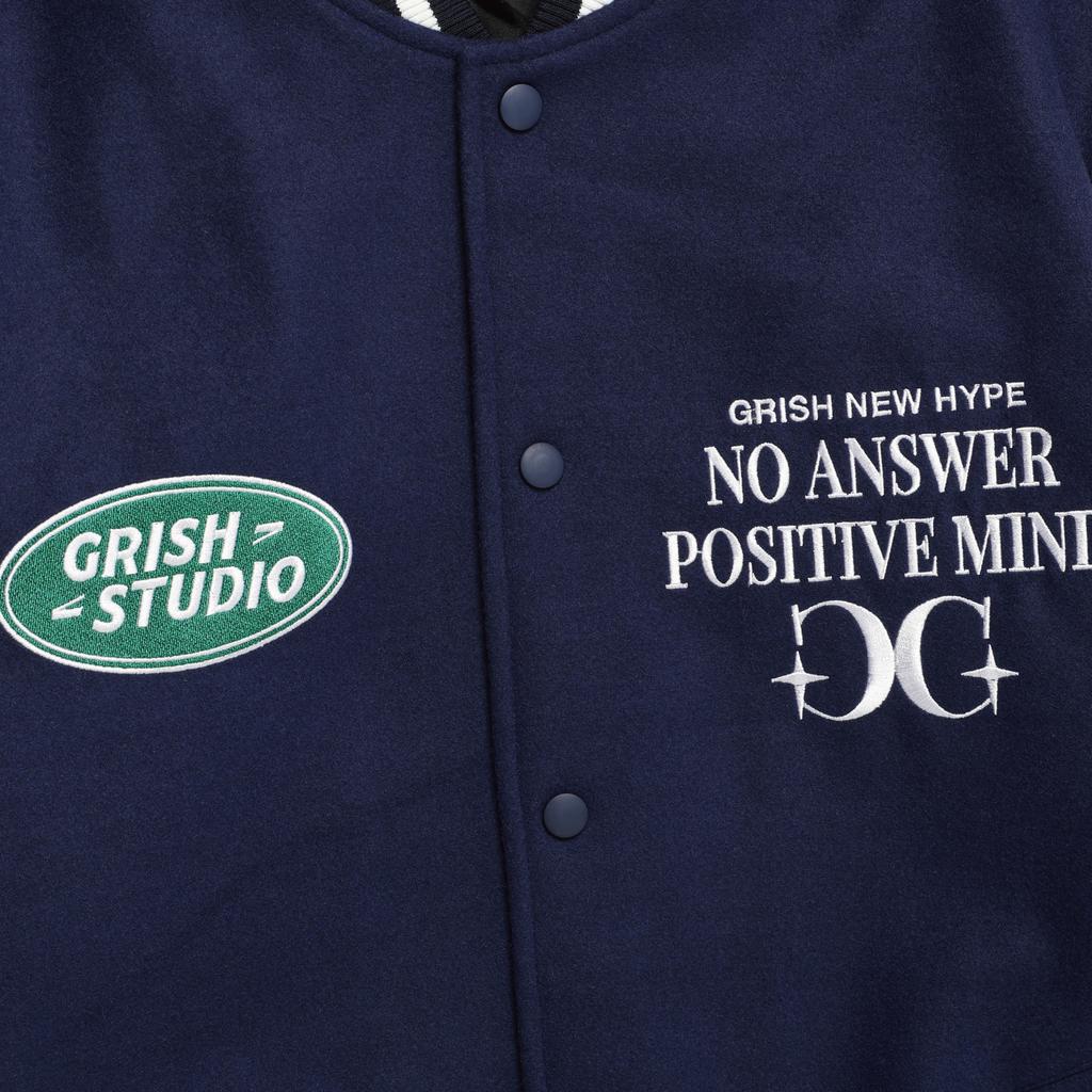 Grish Navy Varsity Jacket