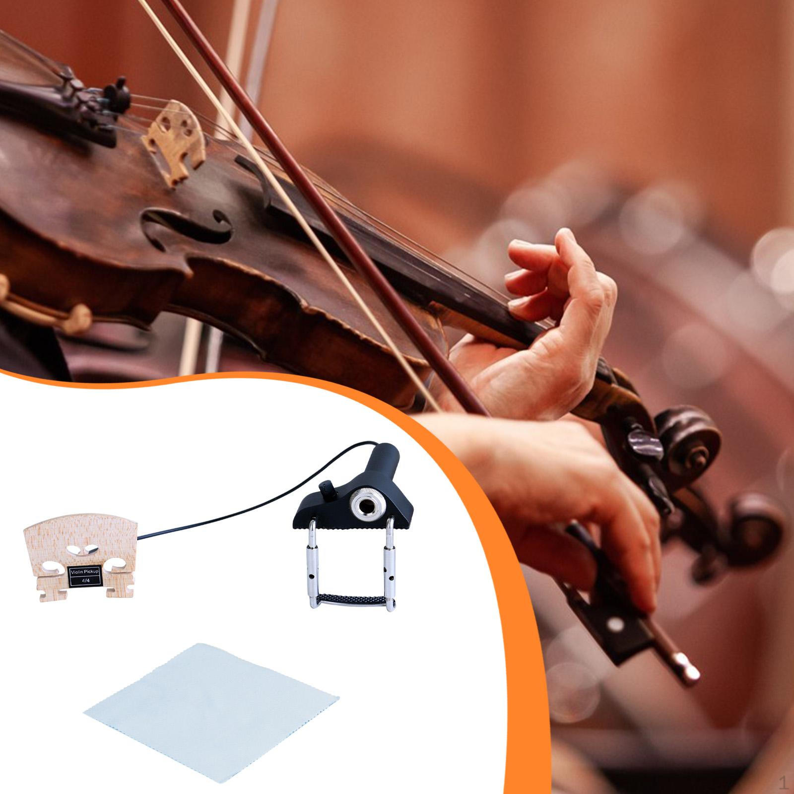 Pickup for Violin Instant Authentic Piezoelectric CV-16 with External Jack Mount Banjo