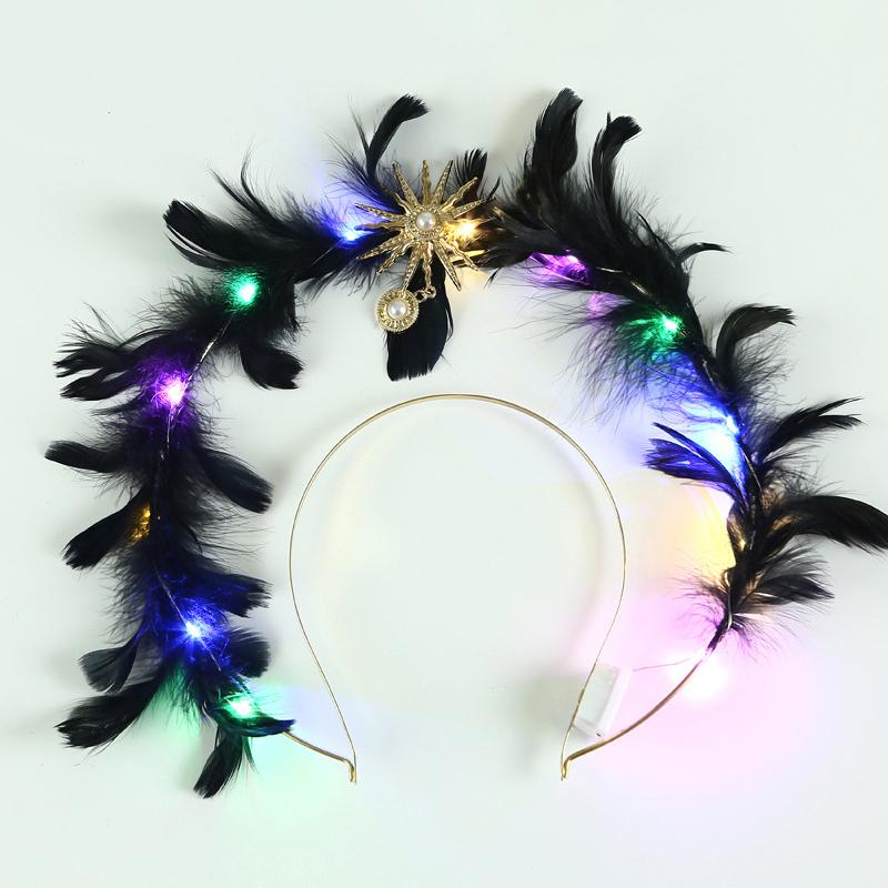 1 Set White Wings Feather Lolita Goddess Halloween Christmas Costume Accessory For Women And Girls Party Dress Up Angel Headband