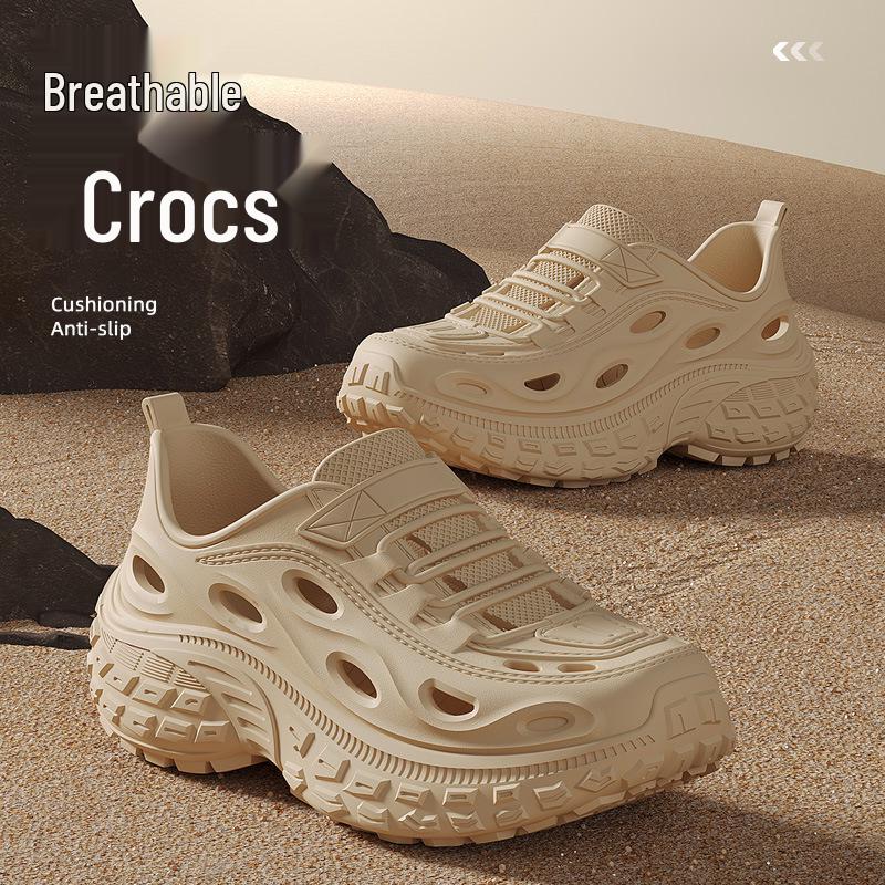 Spring/Summer Couple's One-Piece EVA Shoes: Comfortable, Casual, Puff Design, Non-Slip Sole.