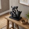3D-Druck Eltern-Kind-Katzenstatue Minimalistische Katzen-Schreibtischdekoration Geschenk für Katzenliebhaber