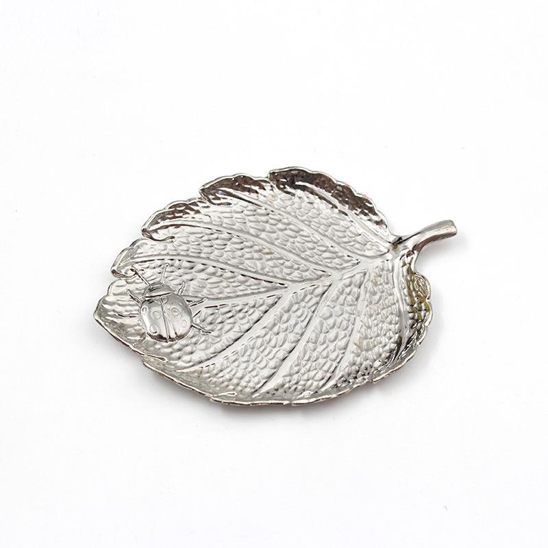 Tree Leaf Tea Set Coasters Cup Holder Insulated Waterproof Non-slip Mat Vintage Classic Alloy Plate Home Accessories Kitchen